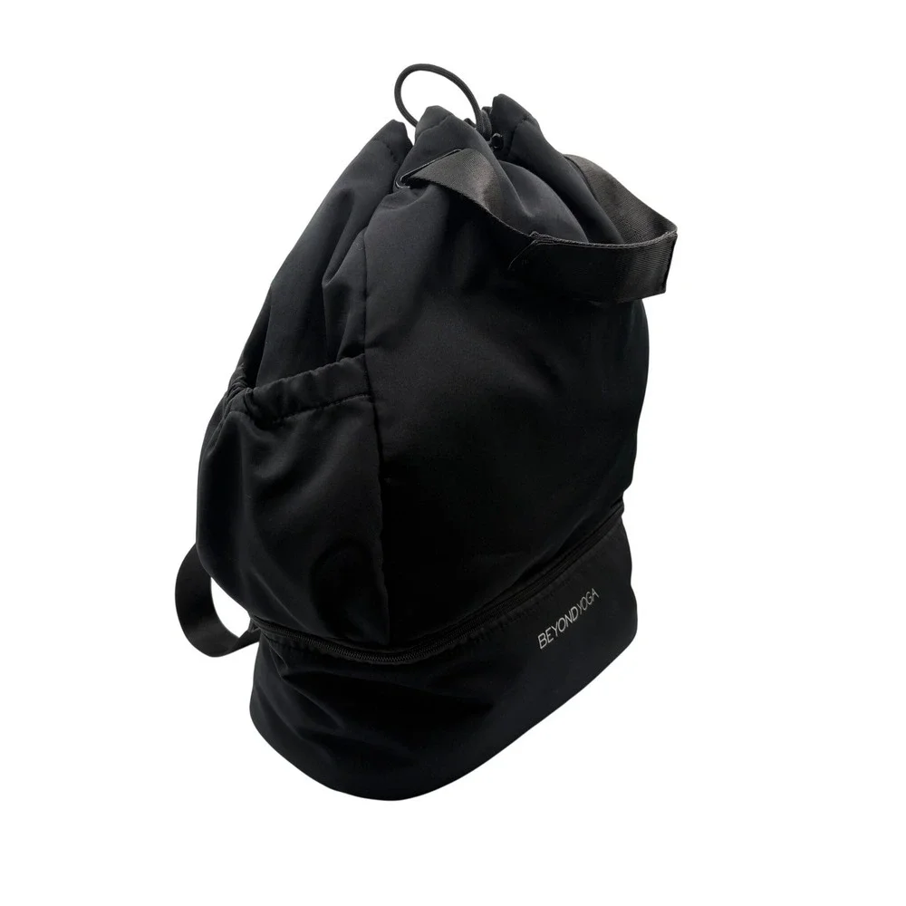 Beyond Yoga Backpack Womens OS Black Excellent Drawstring‎ Shoe Compartment Bag